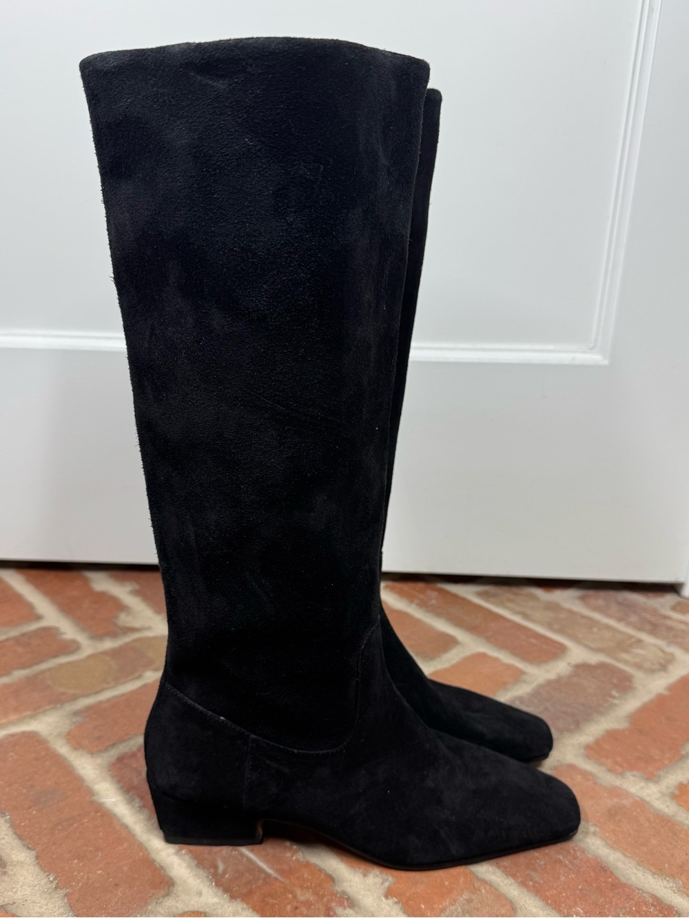 Steve Madden Dantelle Boots Size 6 Black Suede Knee‑High Square Toe fall winter